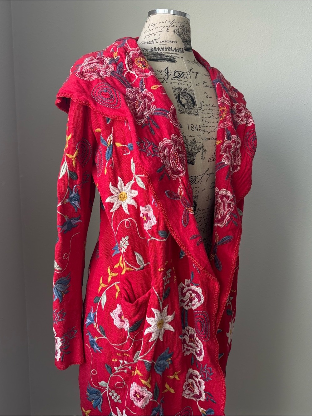 Johnny Was Biya floral cardigan